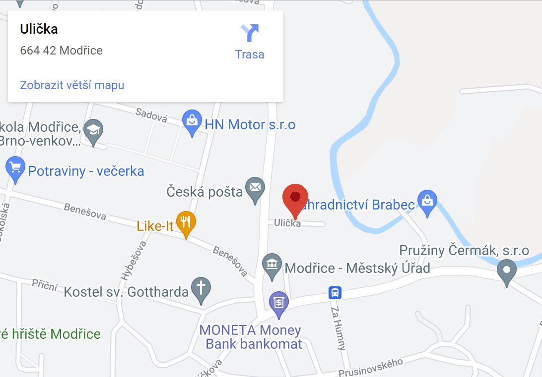 Umístění činžovního domu